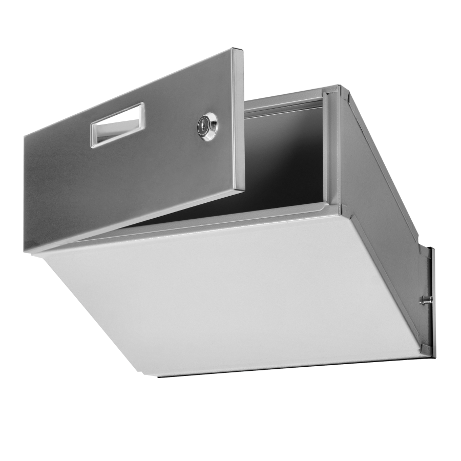 SAMOA mailbox pass-through mailbox with cylinder lock, inox